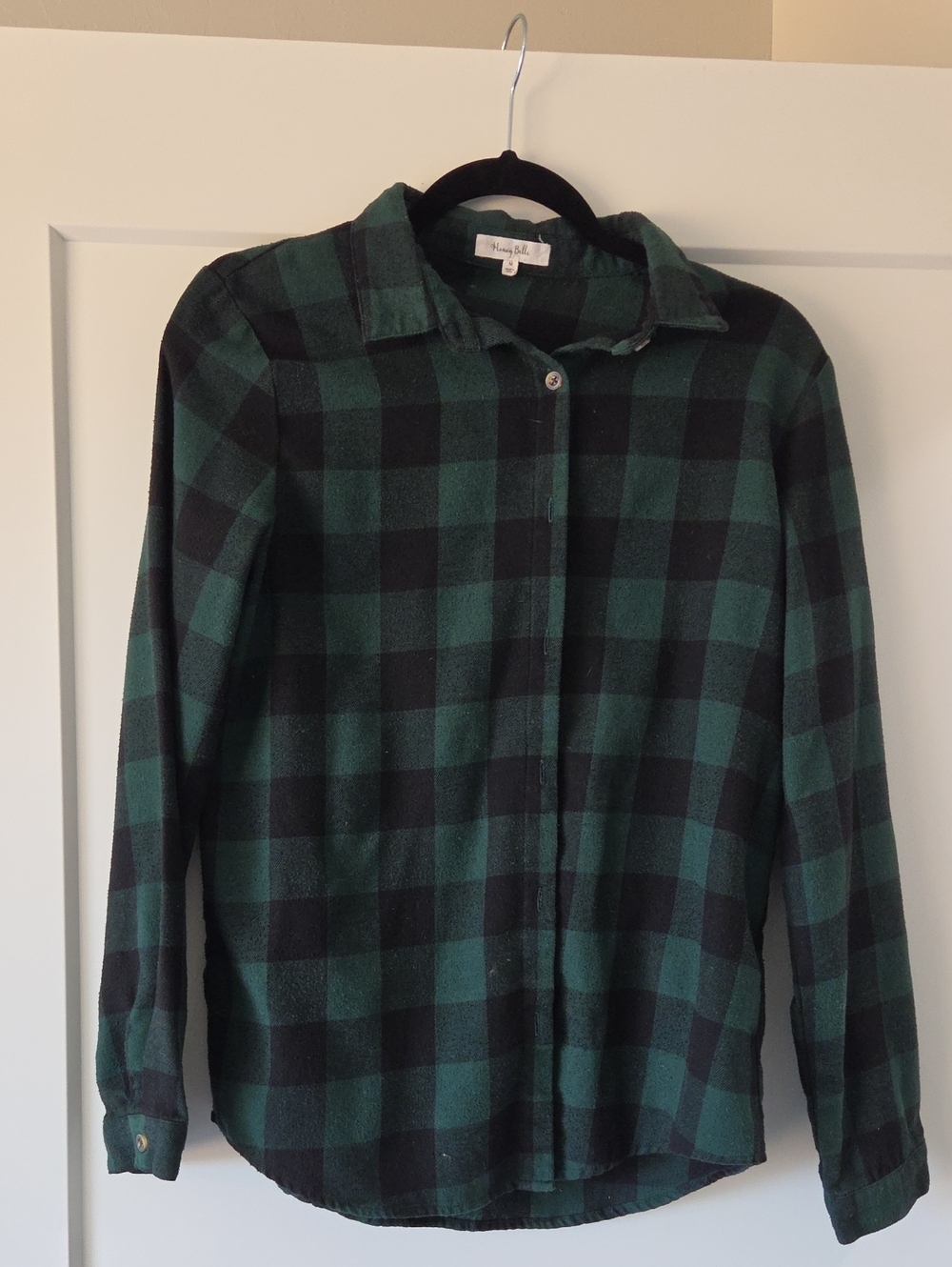 Honey Belle Green & Black Plaid Button-Up Shirt